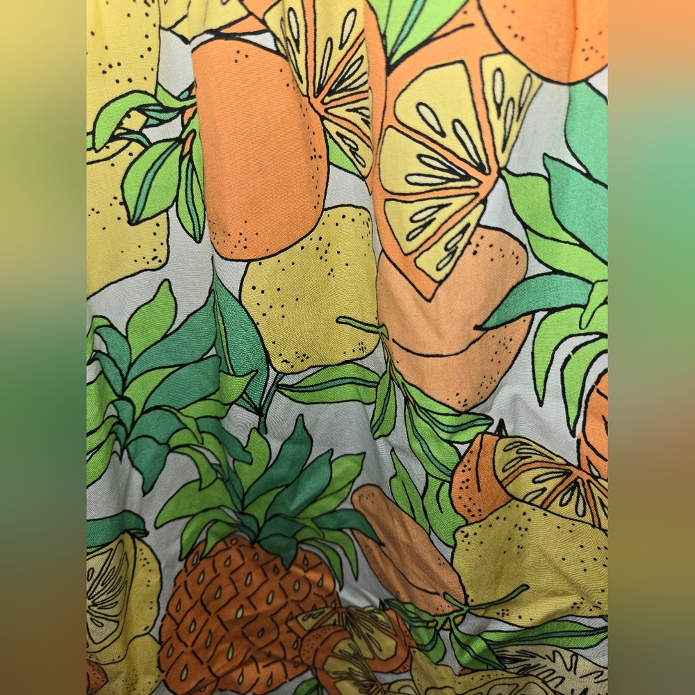 NWOT Payton & Parker Colorful Fruit Print Dress With Pockets Citrus Size Medium - Picture 6 of 12